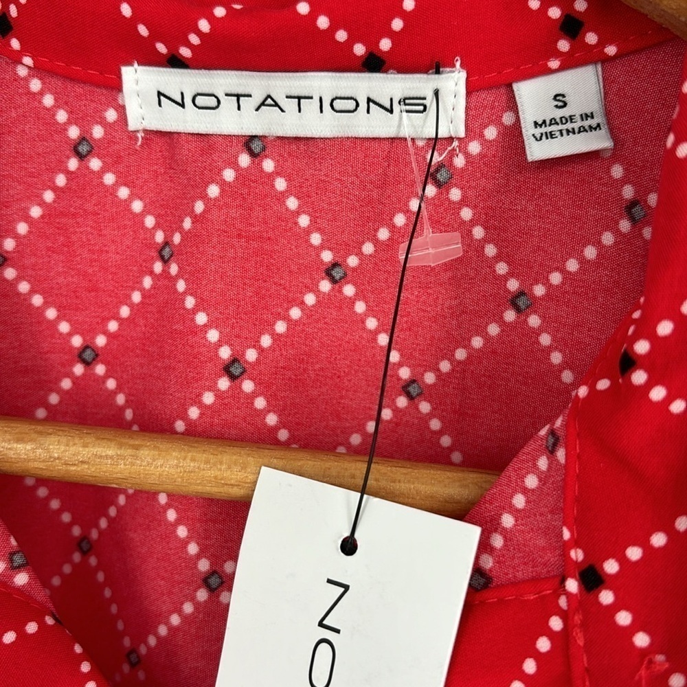 Notations Sleeveless Collared Button-Front Blouse… - image 4